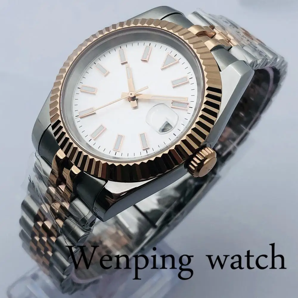 

Часы мужские механические с сапфировым стеклом, 40 мм, цвет розовое золото