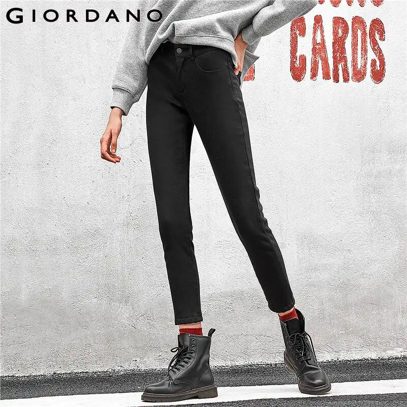 Giordano женские повседневные джинсовые брюки из натурального хлопка