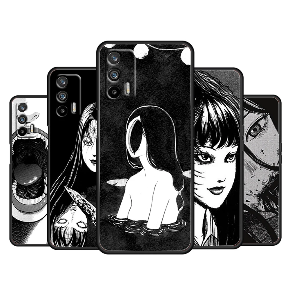 

Anime Horror Comics For OPPO Realme Q3 Q2 V15 V3 X50 X7 X3 X2 XT Pro Carnival Superzoom 5G Silicone Black Phone Case