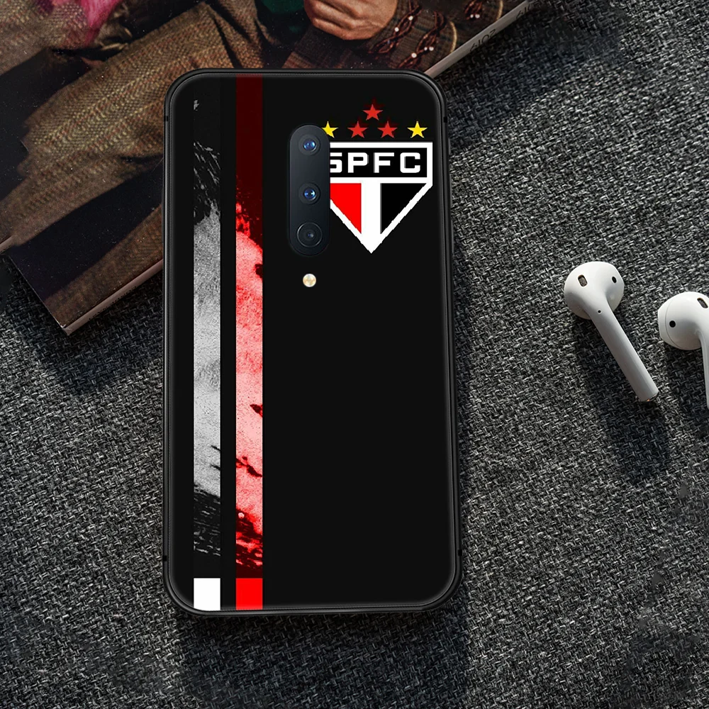 

Sao Paulo Futebol Clube Phone Case Cover Hull For 1+ Oneplus 5T 6 6T 7 7T 8 8T Pro black Hoesjes Tpu Bumper Pretty Shell Luxury