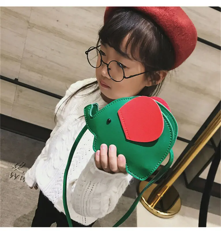 Детская сумка со слоном для девочек объемная мультфильма сумка-мессенджер -