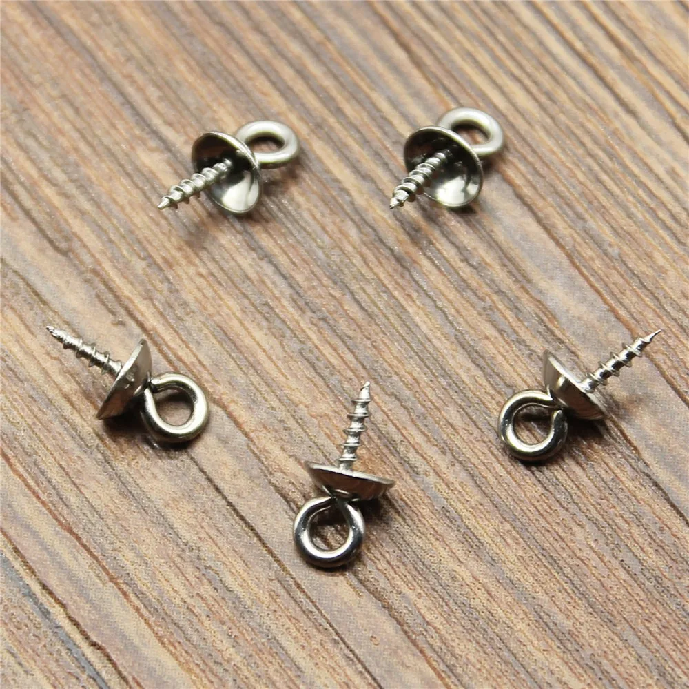 

Pendants for jewelry wholesale 4mm Round bead caps 50pcs