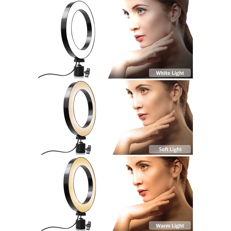 JABS Tripod Phone Holder Clip With Led Ring Light Camera Photography Annular Lamp Studio Ringlight For Youtube Makeup Self | Электроника