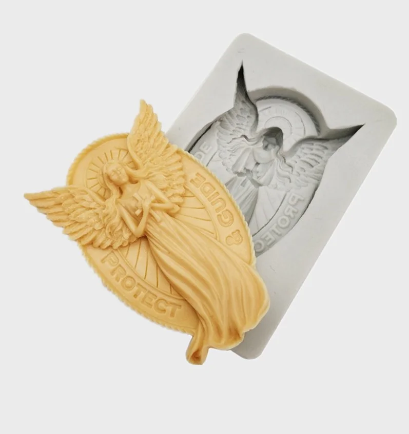 Форма из силикагеля сделай сам с изображением ангела для украшения торта свечи