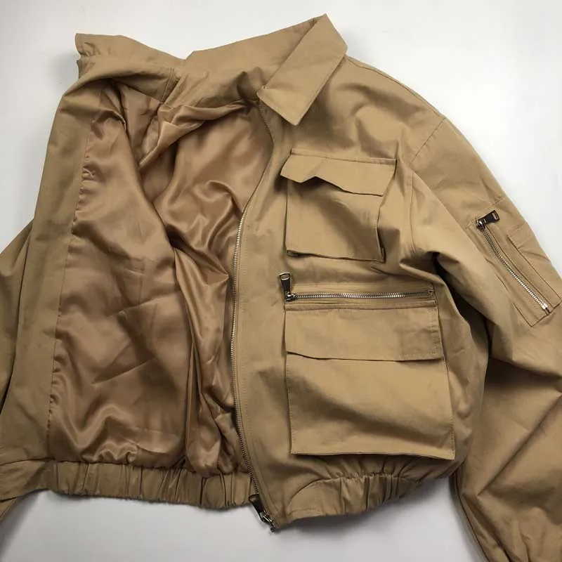 Комплект из двух предметов Женская куртка и брюки карго комплект 2 бомбер пальто