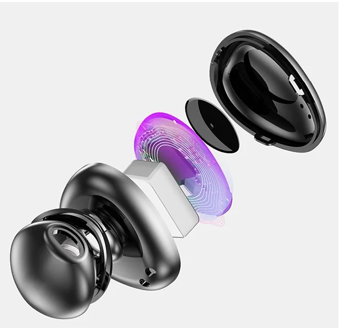 Мини-наушники для женщин беспроводные наушники красные с зарядным чехлом