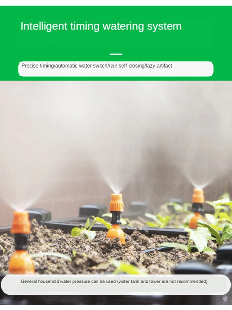 

B-LIFE Irrigation System with Timer and Adjustable Dripper Automatic Plant Garden Hose Watering System for Garden Greenhouse