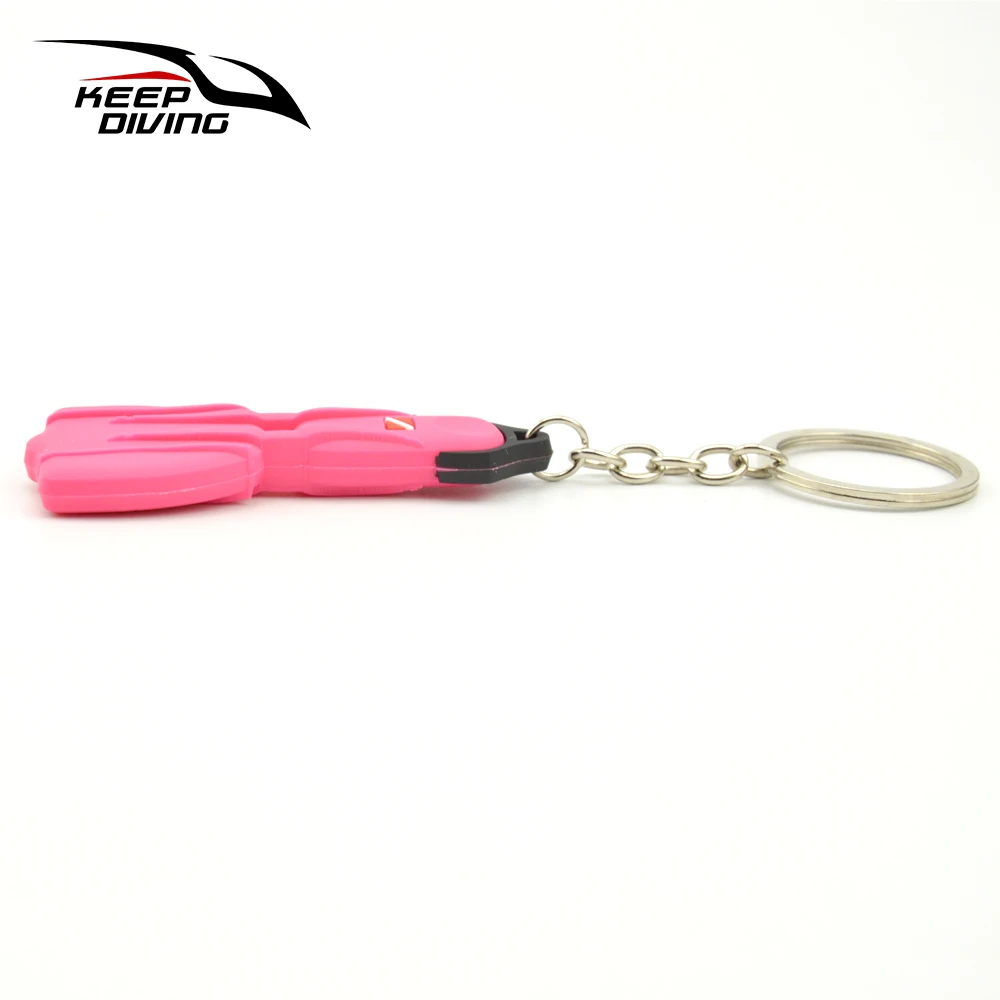 Mini Scuba Flipper Key Chain Dive Fins Keychain Ring Holder Keyring Pendant Ornaments OW AOW Keepsake Gift Zipper Handle | Спорт и