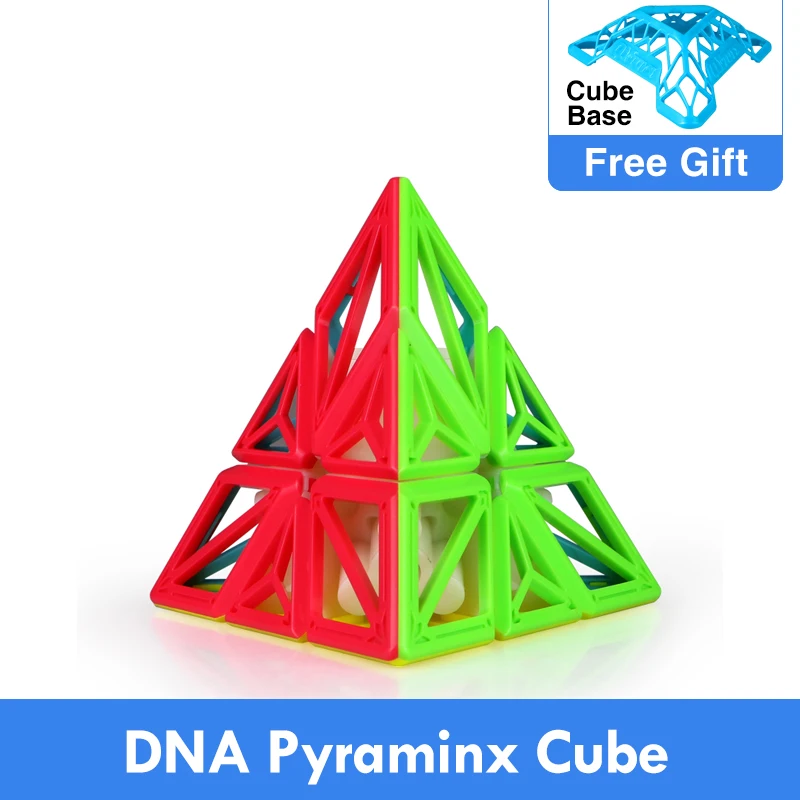 

Newest QiYi DNA triangle 3x3 Colorful Stickerless Collection Magic Cube Speed Original MoFangGe Puzzle Educational Toys