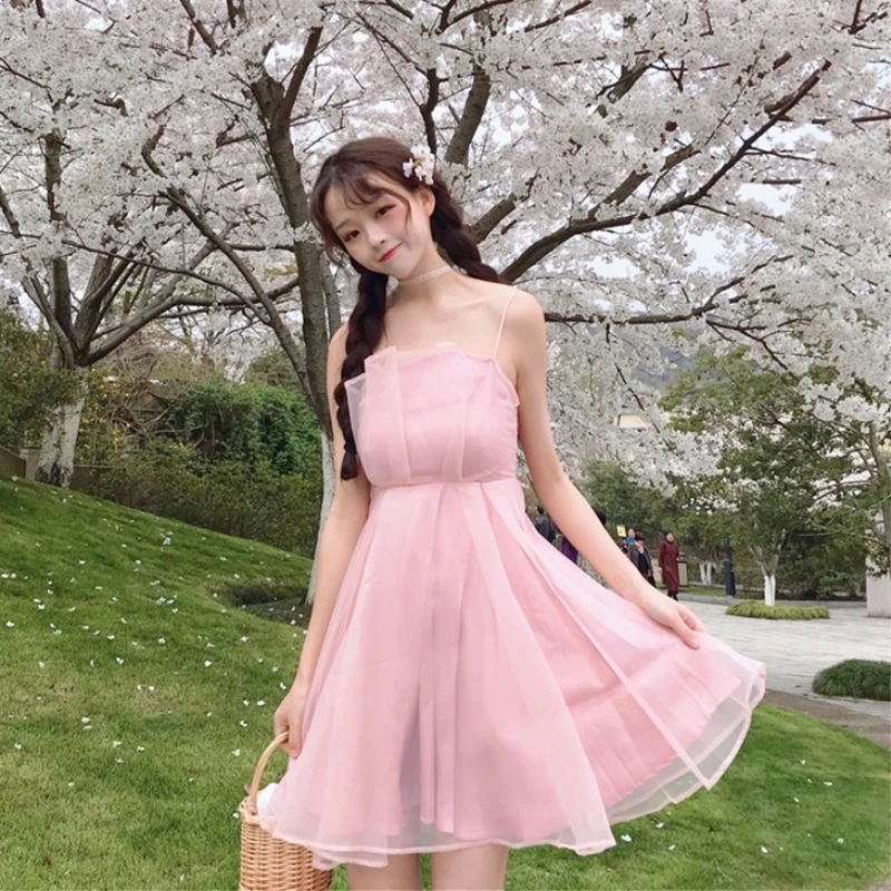 Милое стильное мини платье на бретельках с открытой спиной женская одежда летние