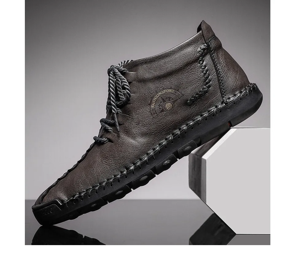 Мужские ботильоны из натуральной кожи; Высококачественная Мужская Рабочая обувь на резиновой подошве; теплые плюшевые зимние ботинки; zapatillas hombre