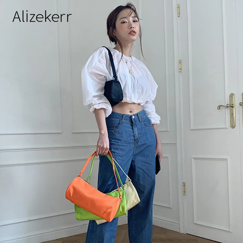 Нейлоновая сумка на плечо Женская водонепроницаемая зеленая дизайнерская