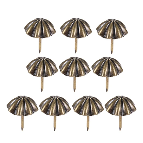 

10 шт. антикварных бронзовых морских звезд, обивки мебели ногти Клевер/Зонтик Узор Диван Tack серьги-гвоздики Канцелярская кнопка пень 20*22 мм деревянная шкатулка для украшений