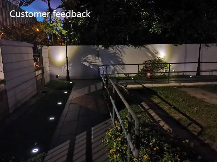 

4Pack Solar Garden Lights 12/16/20LED Solar Ground Lights Waterproof Light Underground Sensing Landscape Lights for Lawn Pathway