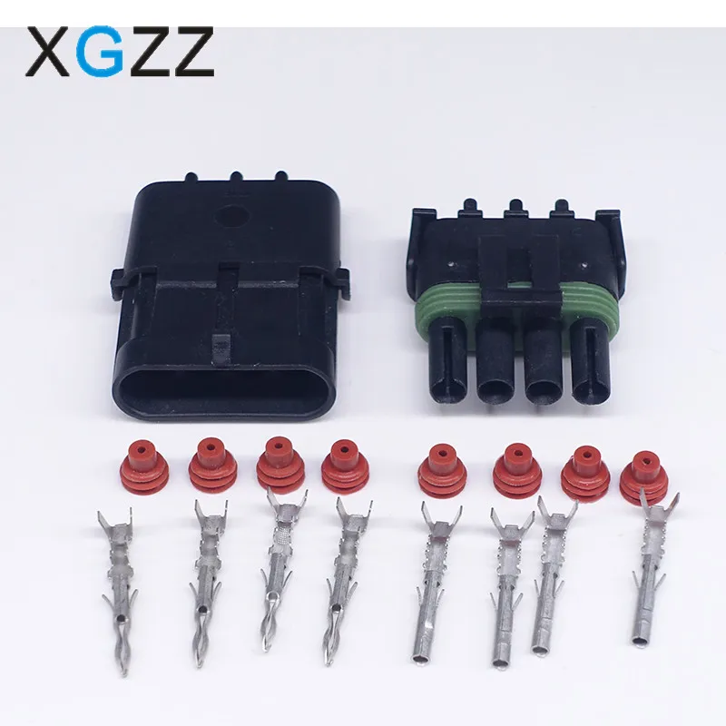 5 компл. 4 Pin 12010974 Женский Мужской погода Электрический провод 2 Delphi разъем