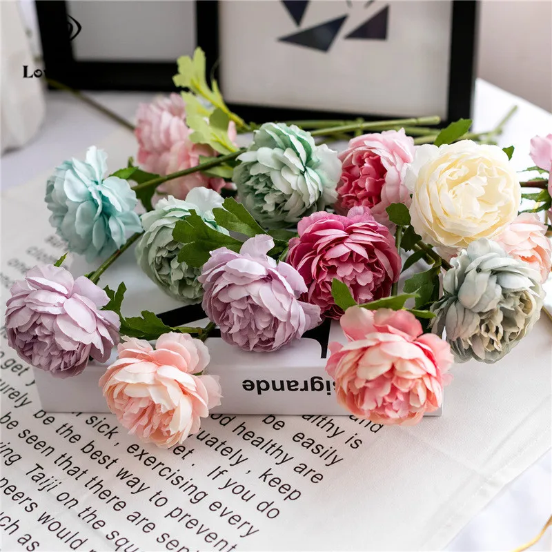 

Lovegrace DIY аксессуары для букета, искусственный цветок, одна ветка, искусственный шелк, Роза для украшения дома, вечерние, свадебные украшения