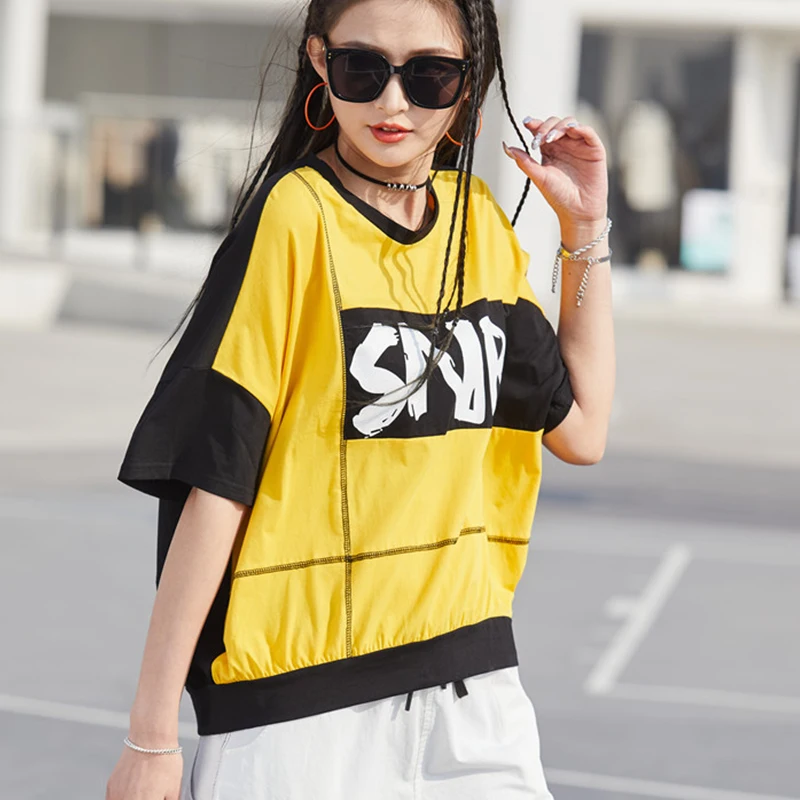 

SOUL OF TIGER British Fashion Style Female Printed Loose Tshirts Ladies Street Green Tees Womens Punk Short Sleeve Tops Big Size