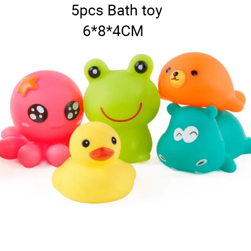 5pcs duckling Детский коврик для сиденья для ванны, складной детский Коврик для ванны и стула, подушка для ванны для новорожденных, Детская нескользящая Мягкая комфортная подушка для тела - Цвет: 5pcs duckling