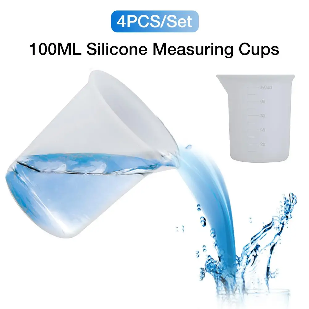 4 шт./компл. силиконовый мерный стаканчик ручной работы сделай сам прозрачный
