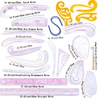 LMDZ модная дизайнерская линейка набор, 21 стиль, модная линейка с узором, правила шитья с сшивным колесом, инструмент для рукоделия