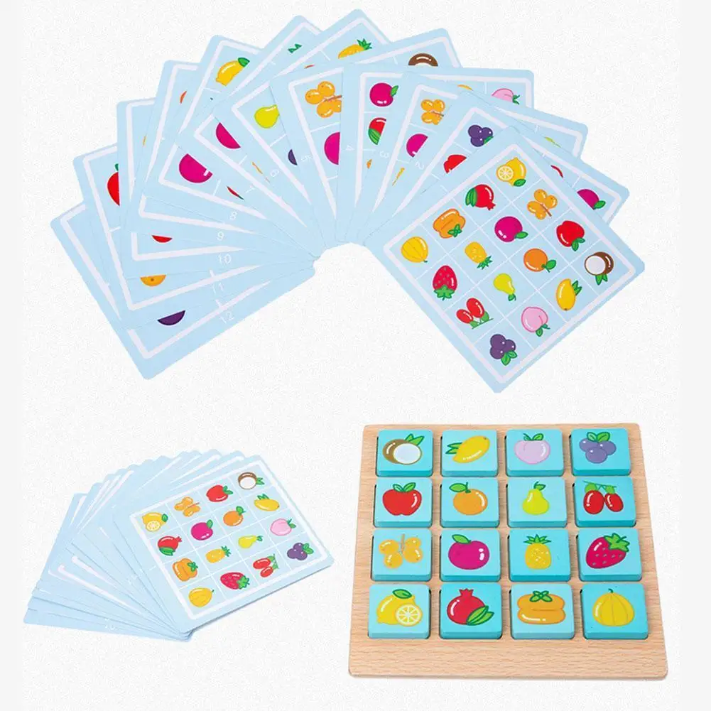

Kids Instant Photographic Memory Game Children Puzzle Board Game Wooden Memory Chess Parent-Child Interactive Learning Toy Gift