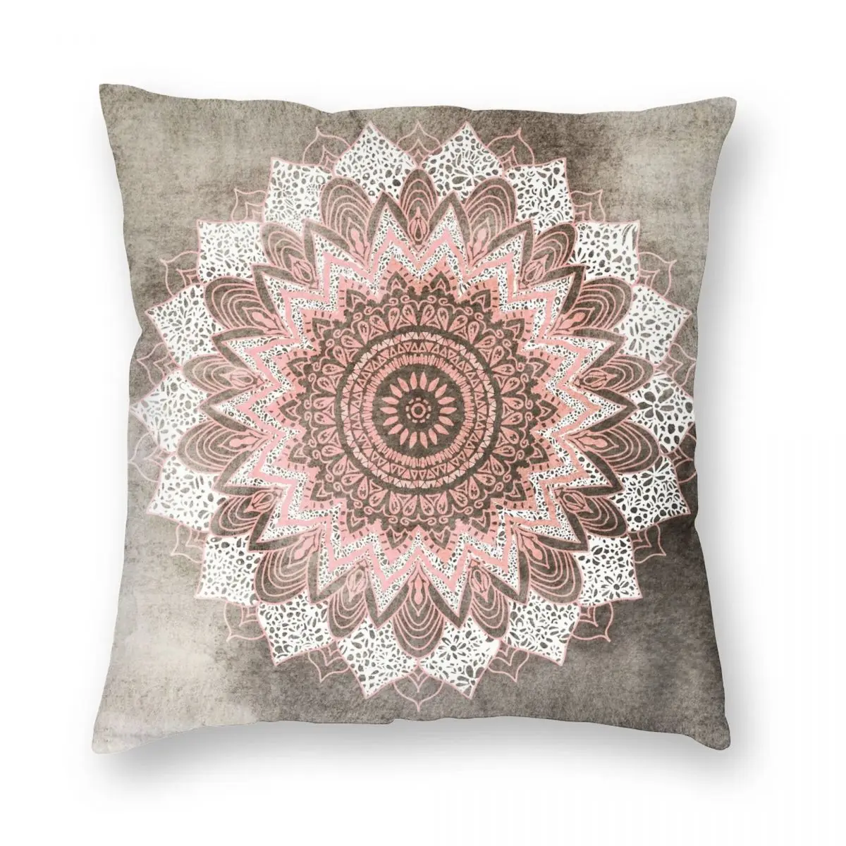 

BOHOCHIC Мандала в коралловых квадратных подушках чехол из полиэстера льняной бархатной ткани с принтом на молнии декоративные подушки Чехол д...