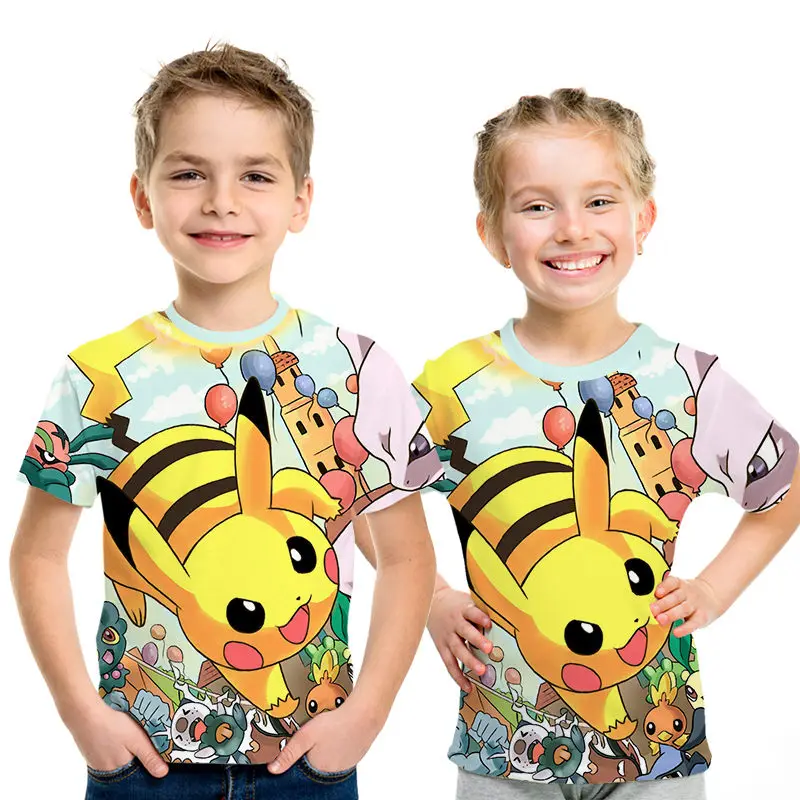 Новинка 2019 детские футболки с героями мультфильмов Детская футболка 3D принтом