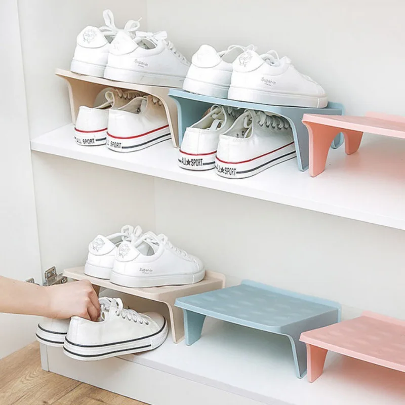 Бытовой стеллаж хранение обуви двойной Поддержка Пластик интегрированный