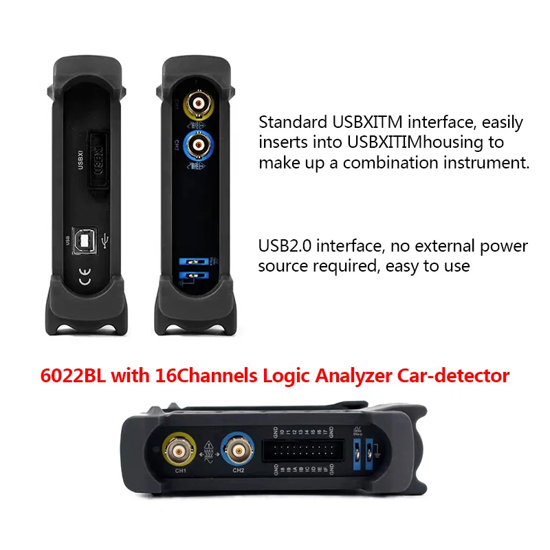 Hantek 6022BE/6022BL осциллограф с подключением через порт USB 2 канала 20 МГц портативный автомобильный осциллограф Portatil диагностический инструмент