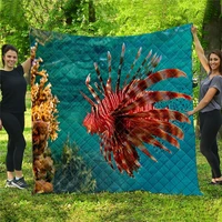 undersea fish quilt waterfall and the sea thin quilts custom bedspread on the bed dorm covers