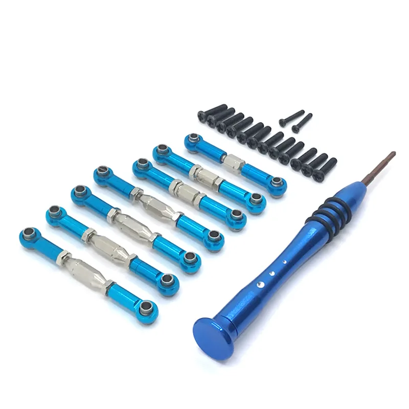 

Metal Linkage Servo Pull Rod Steering Tie Rod Set for WLtoys 144001 1/14 124018 124019 1/12 RC Car Upgrade Parts