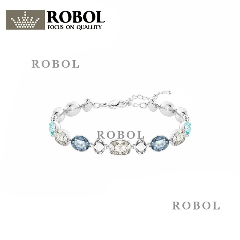 High Quality Swa SL008 Transparent Brick Mosaic Square Round Cat Eye Frosting Leaves Sun Flower Crystal Bracelet Jewelry | Украшения и
