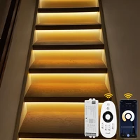 14 steps warm white 0 5m staircase led lighting with tuya app wifi led dimmer plug and play