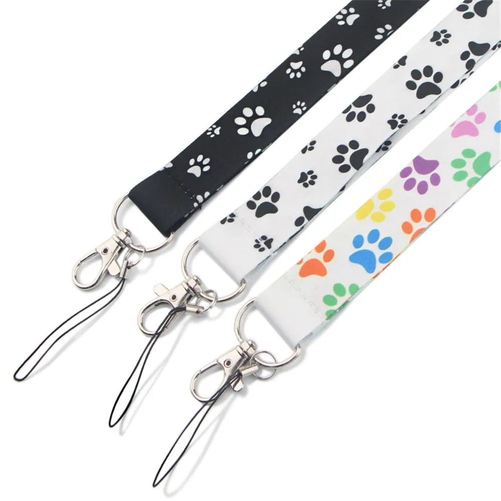 

Cute Paw Print Neck Strap Hang Rope for Keys ID Card Mobile Phone Straps Key Chain Cute Phone Hanger Lanyard Badge Holder