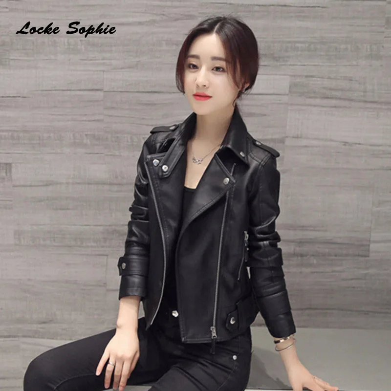 1pcs Women Plus size shorts jacket coats 2020 Autumn faux fur PU Leather Splicing Slim fit Jacket ladies Skinny locomotive | Женская