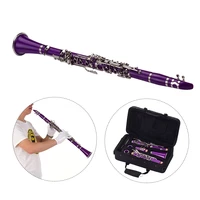 muslady 17 key abs clarinet bb flat with carry case gloves cleaning cloth mini screwdriver reed case reeds woodwind instrument