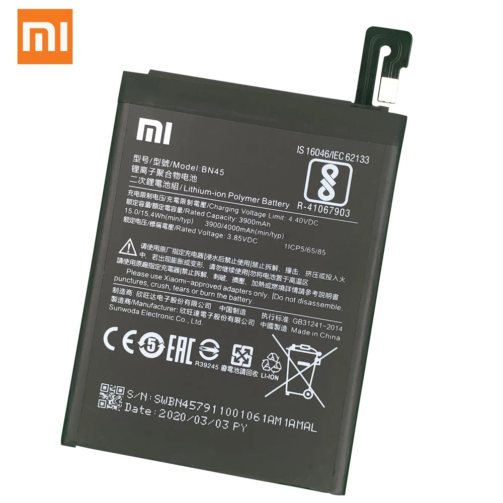 Аккумулятор BN43 BN41 BM45 BM46 BN45 для Xiaomi Redmi Note 5 4 4X 3 2 Note2 Note3 Note4 Note4X сменная