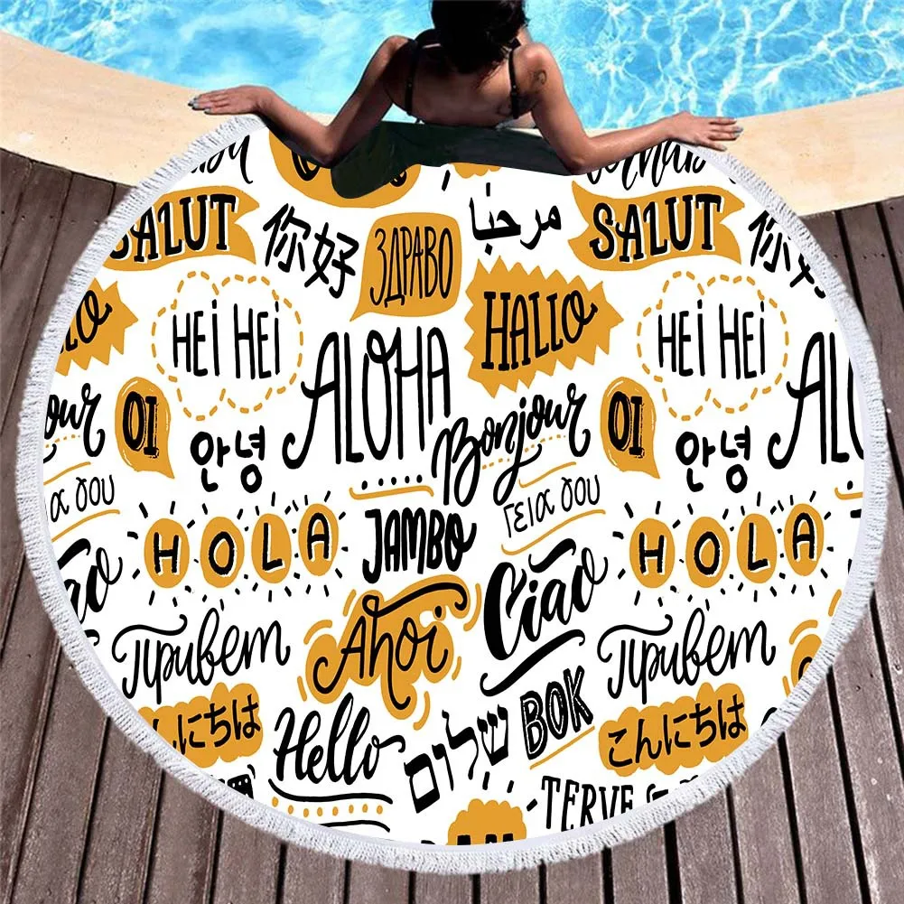 3D цифровая печать пляжное полотенце с бахромой фрукты большие банные полотенца