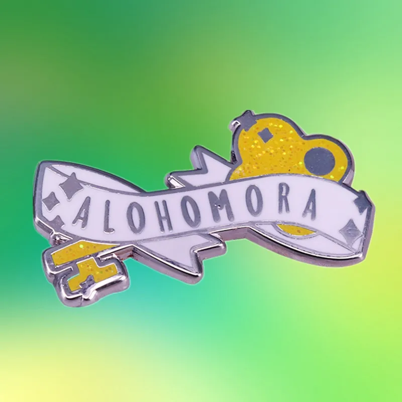 Гарри Волшебный мир волшебное заклинание баннер эмалированная булавка вы можете разблокировать любую волшебную брошь ведьмастера с замком