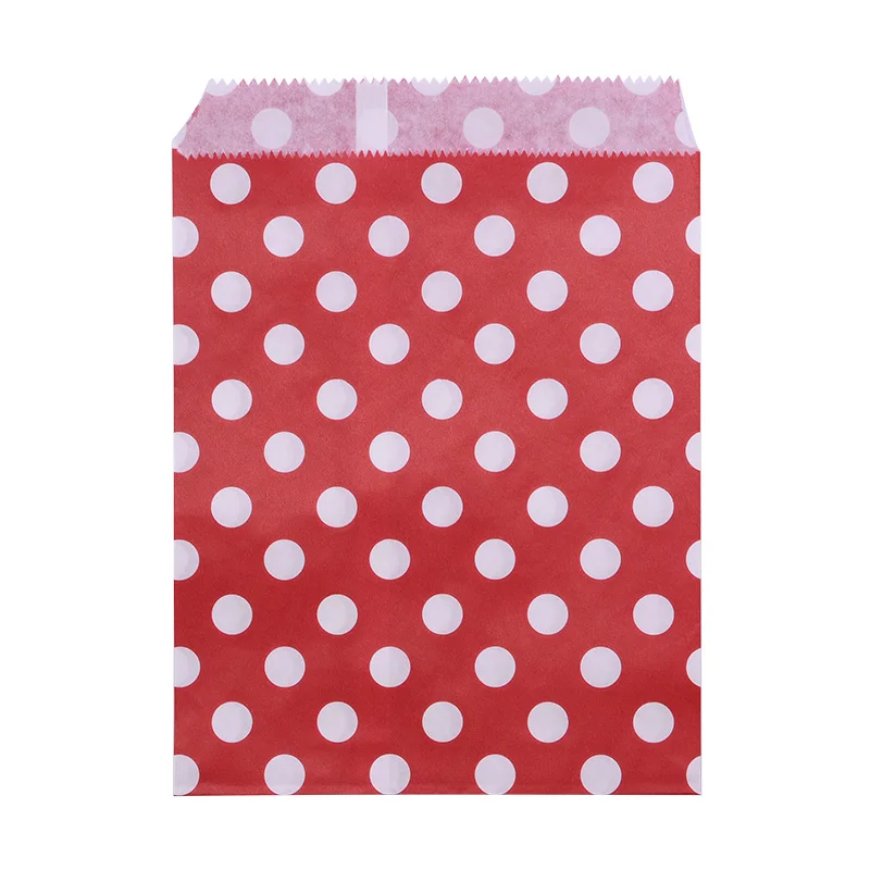 CB01 25/50pcs 18*13cm Kraft Paper Bags Wave Stripe Dot Gift Bag for Wedding Birthday Candy Snack Bag Festival Party Wrapping Supplies - Цвет: CB01