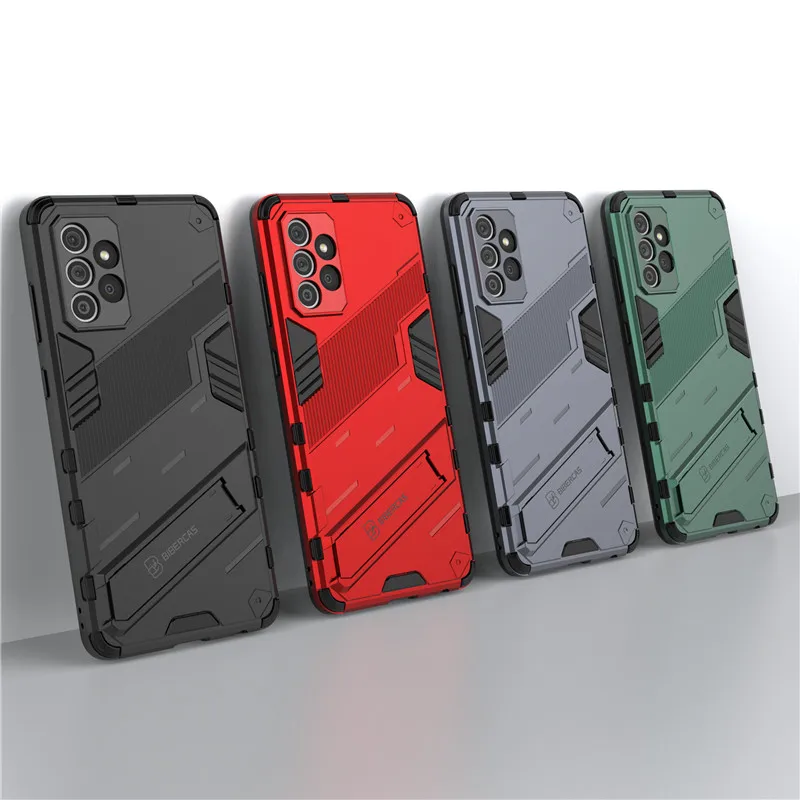 

For Samsung Galaxy A72 Case For Samsung A72 5G Cover Punk Style Holder Armor Bumper Back Phone Cases For Samsung A72 4G Funda