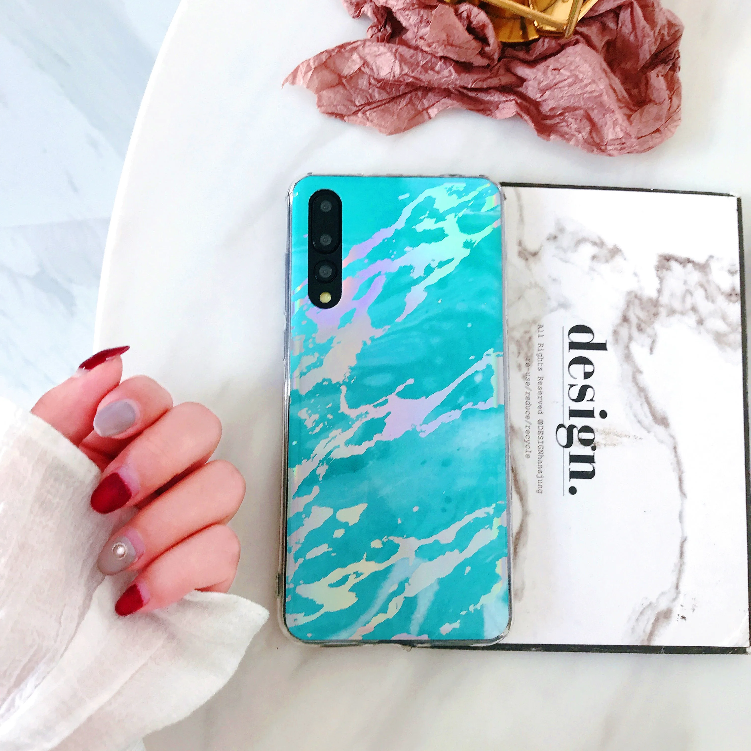 Роскошный блестящий чехол с мраморным дизайном для huawei p20 lite Mate20 PRO Nova 3i