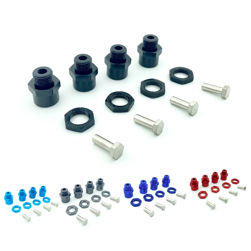 

Алюминиевый сплав 12 мм до 17 мм колесные шестигранные втулки адаптер удлинитель преобразующие гайки для 1/10 RC Car Upgrade 1/8 детали для шин