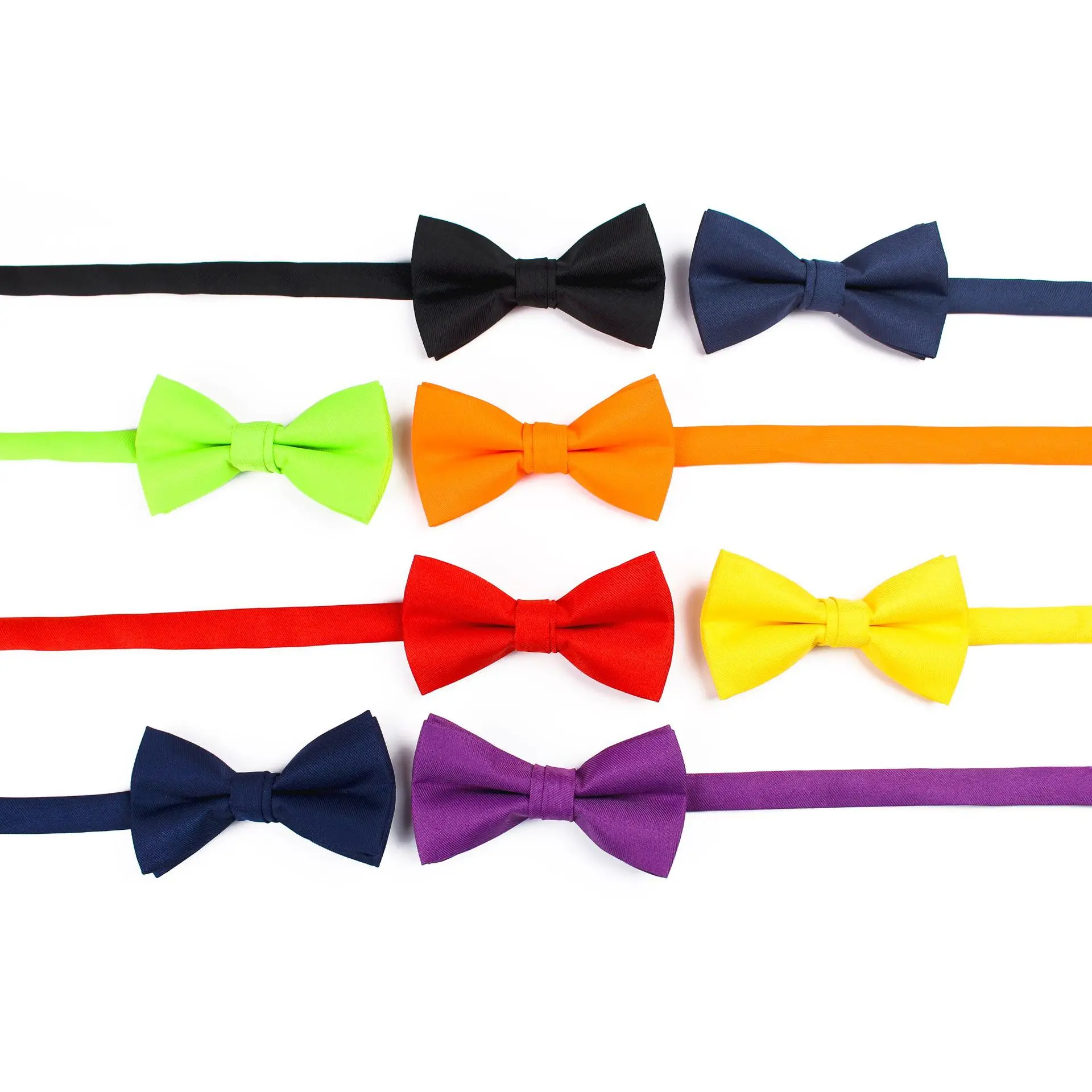 Мужской галстук бабочка Linbaiway черный однотонный в деловом стиле Свадебный для