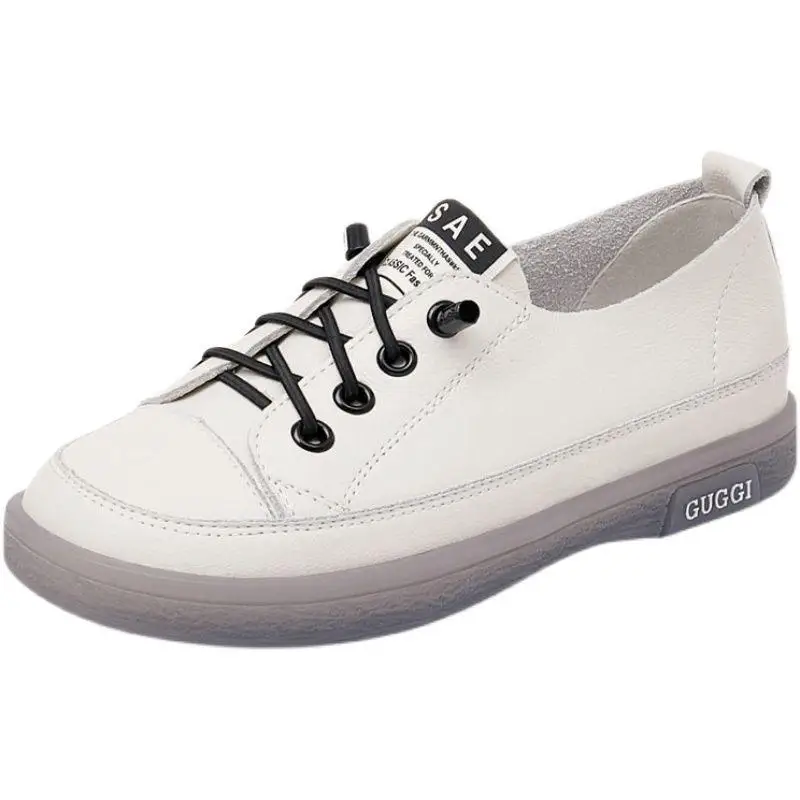 

Fashion Sneakers Women Shoes Women's Moccasins Vulcanize Shoes Spring Summer New Casual Shoes Genuine Leather Shoes White Shoes