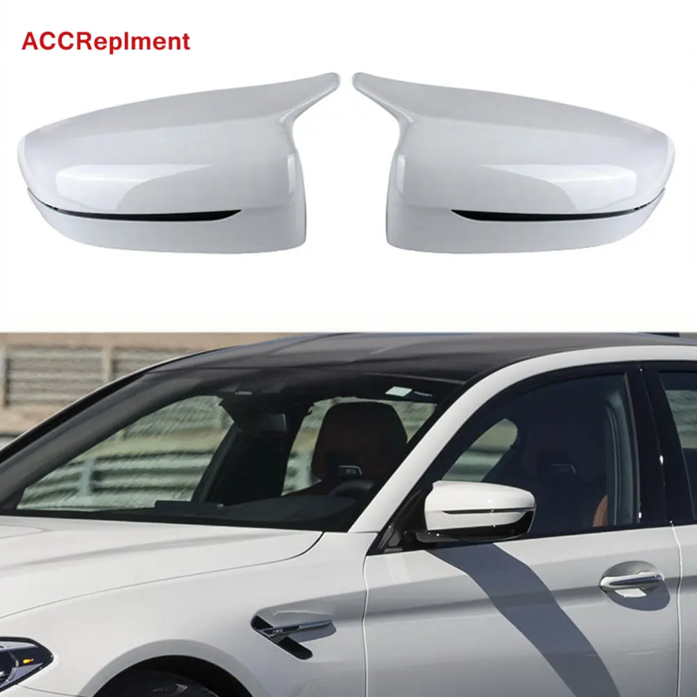 

White / Black ABS Rearview Mirror Cover Cap Fit for BMW 5 Series G30 G38 7 Series G11 G12 2017-2020
