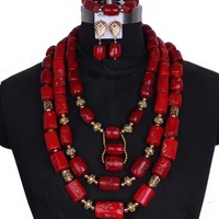 4ujewelry 13 20mm big genuine red coral beads jewelry set for nigerian wedding women bridal 2022
