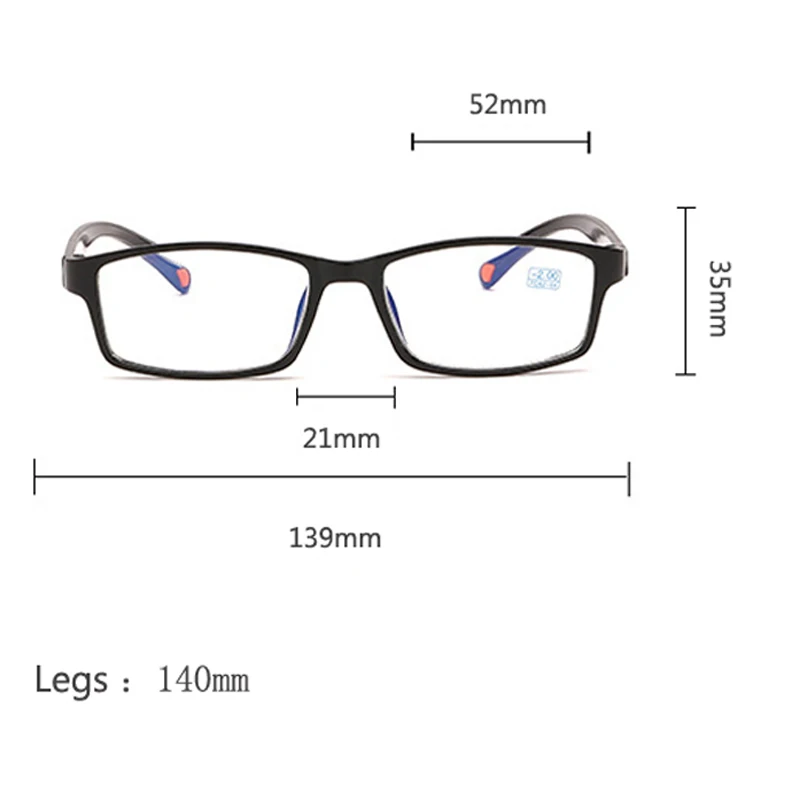 

TR90 Ultralight Women Men Myopia Glasses Retro Clear Lens Finished Myopic Glasses Female Male -1.0 1.5 2.0 2.5 3.0 3.5 -4.0