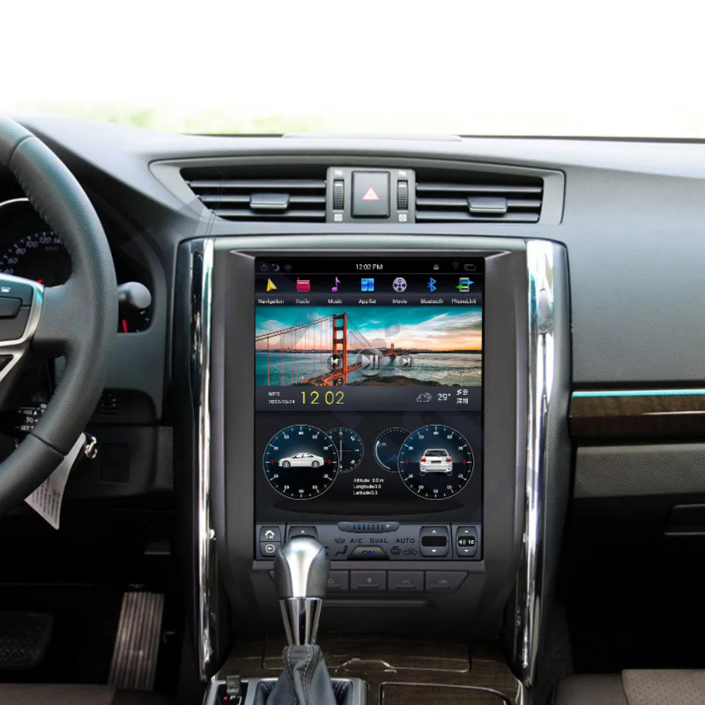 Автомобильный регистратор Tesla style Android 8 1 GPS-навигация для Toyota Reiz 2010-2013 головное