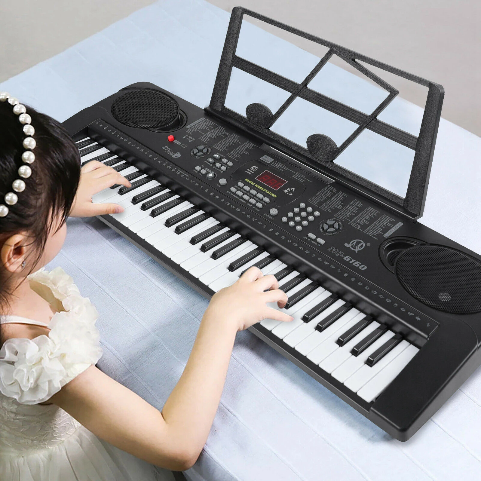 

Electronic Piano Keyboard Digital Organ with Micorphone Full-Size Keys Educational Toys Gifts for Kids US Plug